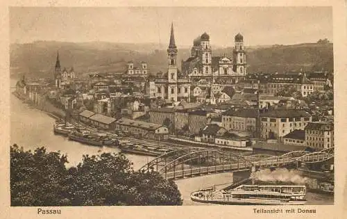 AK - Passau Teilansicht mit Donau nicht versandt