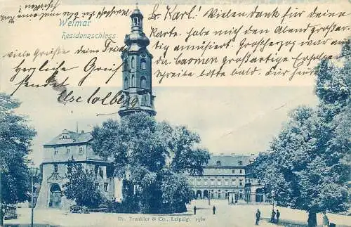 AK - Weimar Residenzschloss versandt 1900