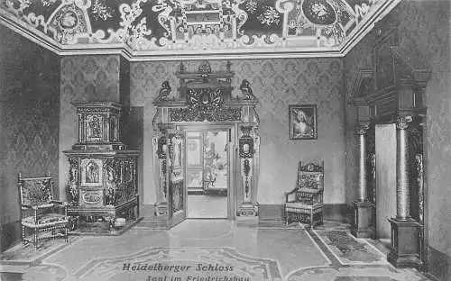 AK - Heidelberger Schloss Saal im Friedrichsbau nicht versandt