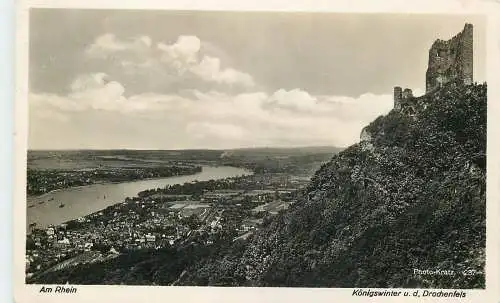 AK, Königswinter und der Drachenfels, versandt 1935