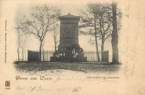 AK - Wesel Das Schill´sche Denkmal versannd 1901