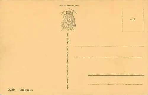 AK Oybin Mönchszug Künstlerkarte No. 4107 nicht  versandt