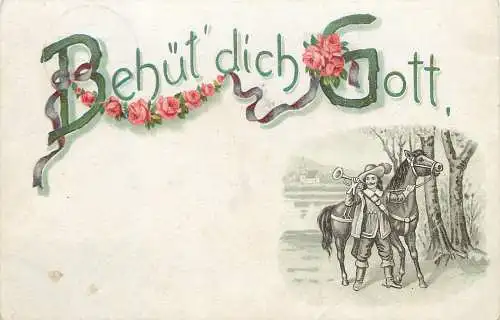 AK Behüt´dich Gott Verlag: S. & G. Saulsohn, Berlin. Feldpost