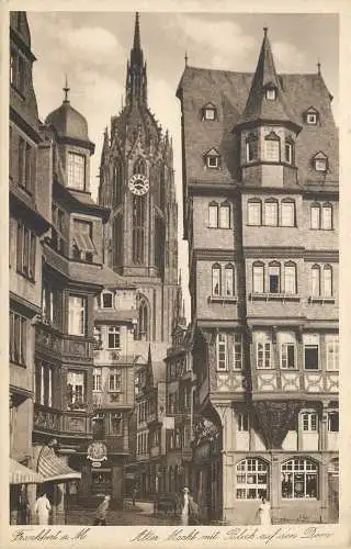 AK - Frankfurt a.M. alter Markt mit Blick auf dem Dom