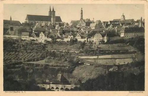 AK - Rothenburg O.T. Stadtpartie versandt 1930