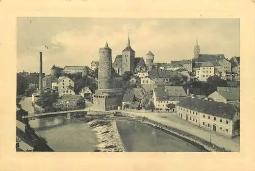 AK - Bautzen Blick von der Kronprinzenbrücke 1912 Feldpost versandt 1917