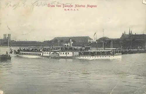 AK - Gruss vom Dampfer Albertus Magnus versandt 1906