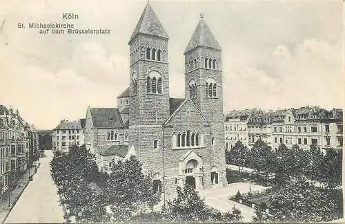 AK - Köln St. Michaelskirche auf dem Brüsselerplatz
