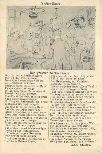 AK - Stoltze- Karte der growwe Sachsehäuser versandt 1926