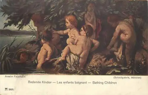 AK - Anselm Feuerbach Badende Kinder nicht versandt