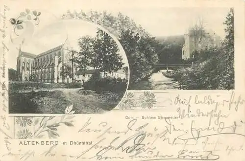 AK Altenberg im Dhünnthal Dom Schloss Strauweiler versandt 1901