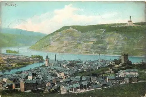 AK - Bingen Totalansicht versandt 1908