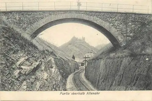AK - Partie oberhalb Altenahr Bahnhof und Brücke versandt 1907
