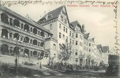 AK - Heilstätte  Hohwald Post Neustadt Sachsen versandt 1907