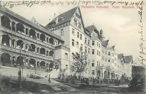 AK Heilstätte  Hohwald Post Neustadt Sachsen versandt 1907