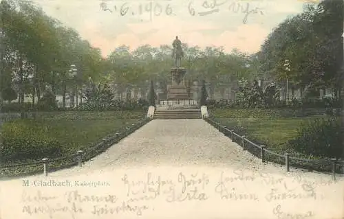 AK - Mönchengladbach Kaiserplatz versandt 1906