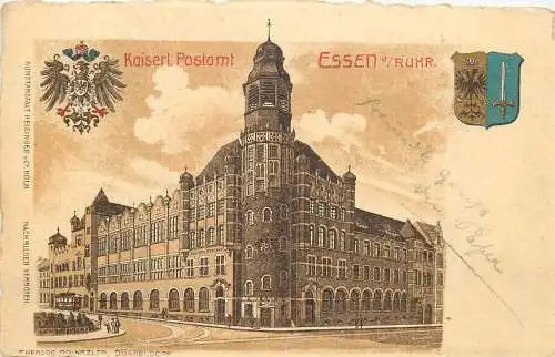 AK - Kaiserliches Postamt Essen an der Ruhr versandt 1903