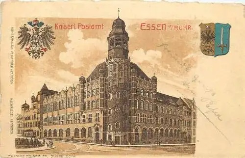 Ansichtskarte Kaiserliches Postamt Essen an der Ruhr versandt 1903