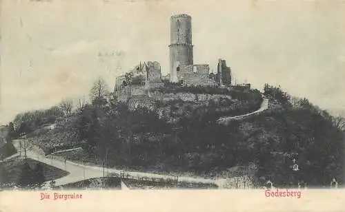 AK - Die Burgruine Godesberg versandt 1908