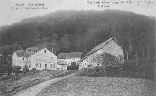 AK - Pension Waldaufenthalt Forsthaus Löwenburg bei Honnef versandt 1909