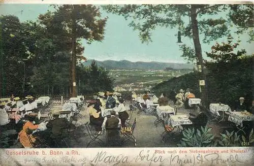 AK Casselruhe bei Bonn Blick nach dem Siebengebirge und Rheintal