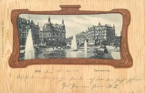 Ansichtskarte Köln Deutscherring versandt 1903