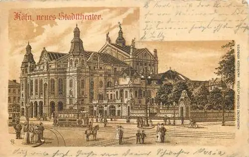 AK - Köln, neues Stadttheather versandt 1903