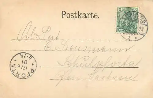 Ansichtskarte Gruss aus Elberfeld Hardtanlagen versandt 1901