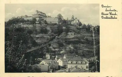 AK Dresden Loschwitz Weisser Hirsch Drahtseilbahn