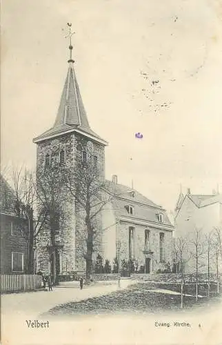 AK Velbert Evangelische Kirche versandt 1910