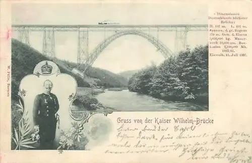 AK - Gruss von der Kaiser Wilhelm Brücke versandt 1900
