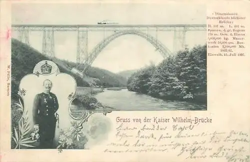 AK Gruss von der Kaiser Wilhelm Brücke versandt 1900