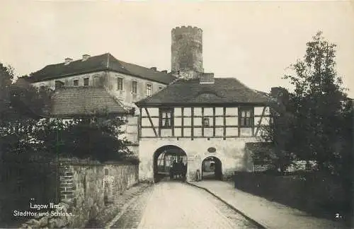 AK Łagów N. M. Stadttor und Schloss versandt 1936