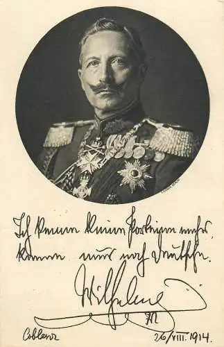 AK - Kaiser Wilhelm II. Roten Kreuz versandt 1914 versandt 1915