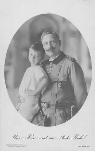 AK Unser Kaiser und sein ältester Enkel, Kaiser Wilhelm II.