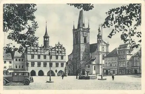AK - Leitmeritz Historische Ecke versandt 1939 Marktplatz Kirche