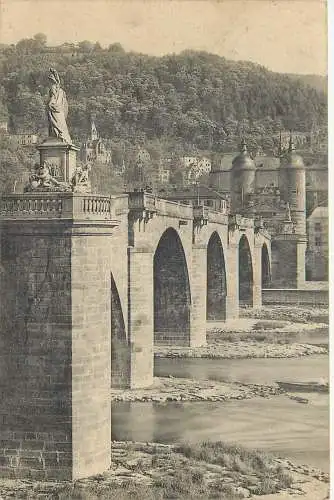 AK - Heidelberg Die alte Neckarbrücke mit dem Brückentor