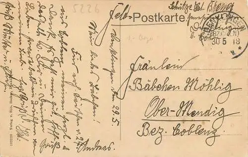 AK Feldpost Denklingen, Blick vom Bahnhof, versandt