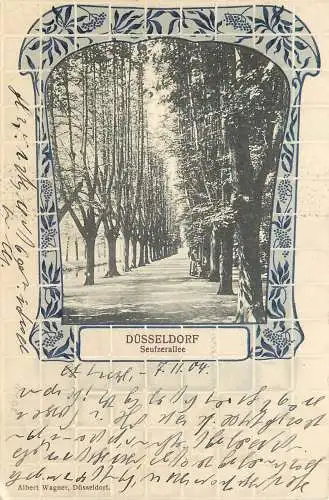 AK Düsseldorf Seufzerallee versandt 1904