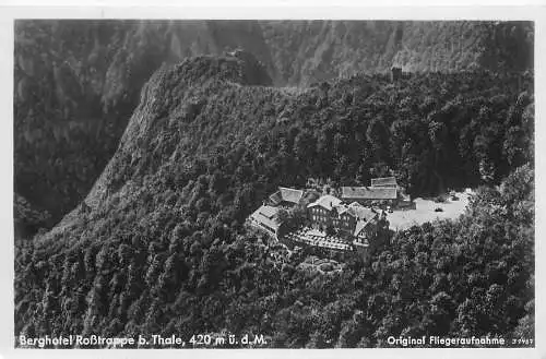 AK Berghotel Roßtrappe b. Thale, Orig. FLiegeraufnahme, versandt