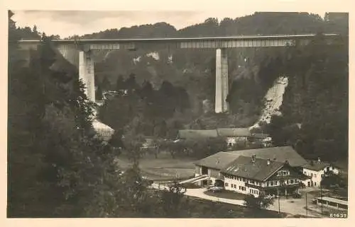 AK - Mangfallbrücke der Reichsautobahn München Landesgrenze