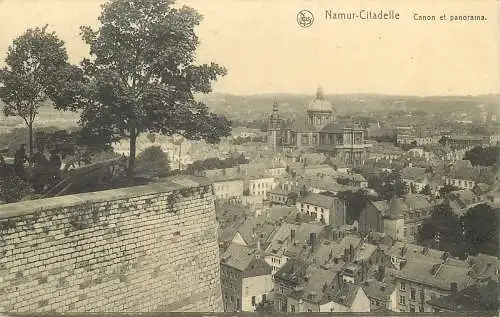 AK - Namur Citadelle Canon et panorama Feldpost