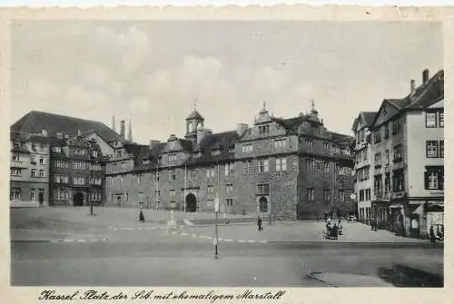 AK - Kassel Platz der SA mit ehemaligem Marstall versandt 1941