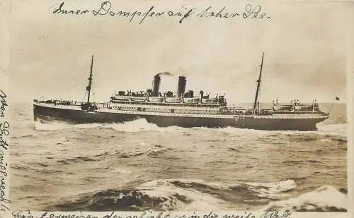 AK Norddeutscher Lloys Bremen D. "Bremen"  auf hoher See