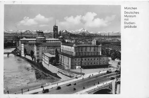 AK München Deutsches Museum mit Studiengebäude