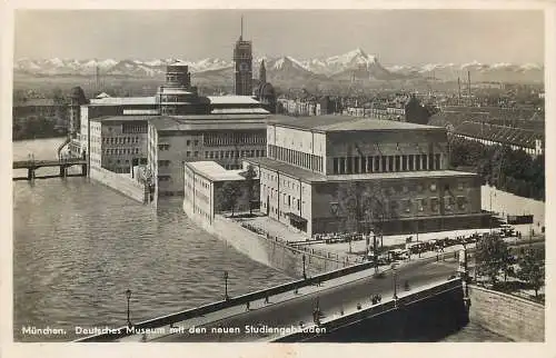 AK München Deutsches Museum mit Studiengebäude