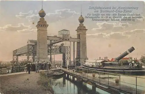 AK Schiffshebewerk bei Henrichenburg am Dortmund Ems Kanal