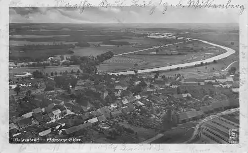 AK Wahrenbrück in Brandenburg Schwarze Elster Luftaufnahme