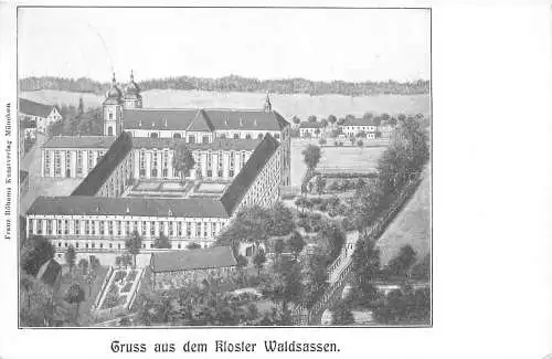 AK Gruss aus dem Kloster Waldsassen versandt 1910 Bistum Regensburg