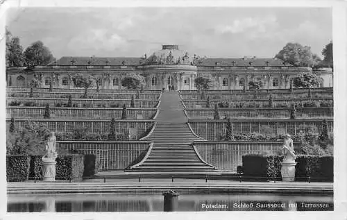 AK Potsdam Schloß Sanssouci mit Terassen versandt 1941